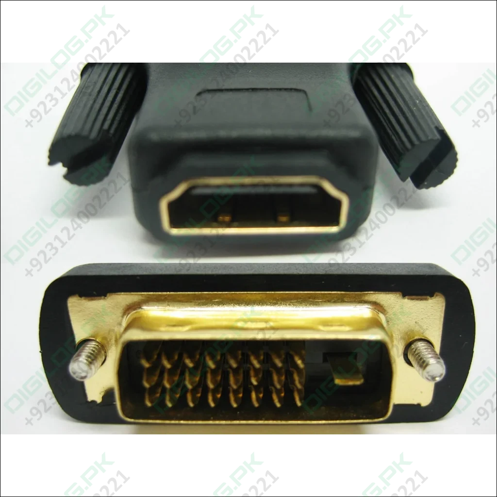 Dvi To Hdmi Converter Dvi-i Male Female Video Plug Adapter