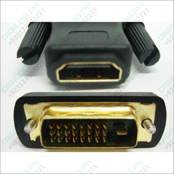 Dvi To Hdmi Converter Dvi-i Male Female Video Plug Adapter