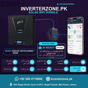 HOMAGE VERTEX SERIES 5000W UPS INVERTER Inverterzone Regular Solar WiFi Dongle - Real-Time Solar Monitoring