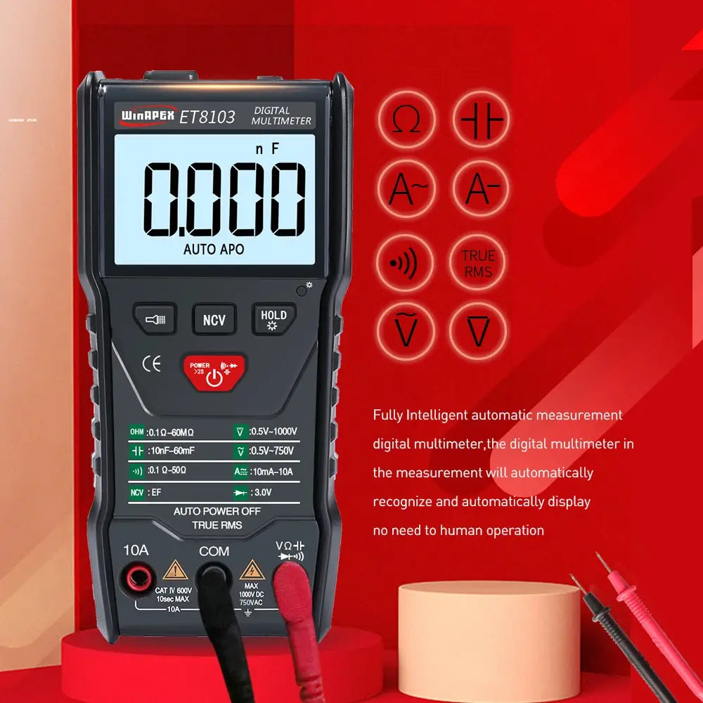 Winapex Et8103 Lcd Auto Measure Digital Multimeter 6000