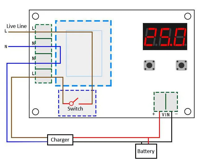 XH M602 Digital LED CNC Lithium Battery Charging Charge Control Power Supply Module Switch Protection Board 3.7V to 120V In Pakistan