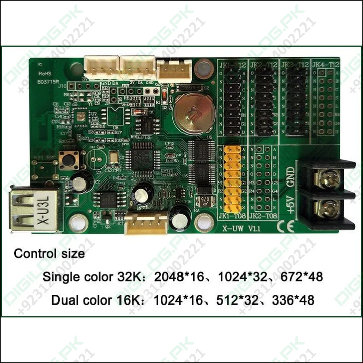 Bx-u2l P10 Led Signs Control Card Display Module Single &