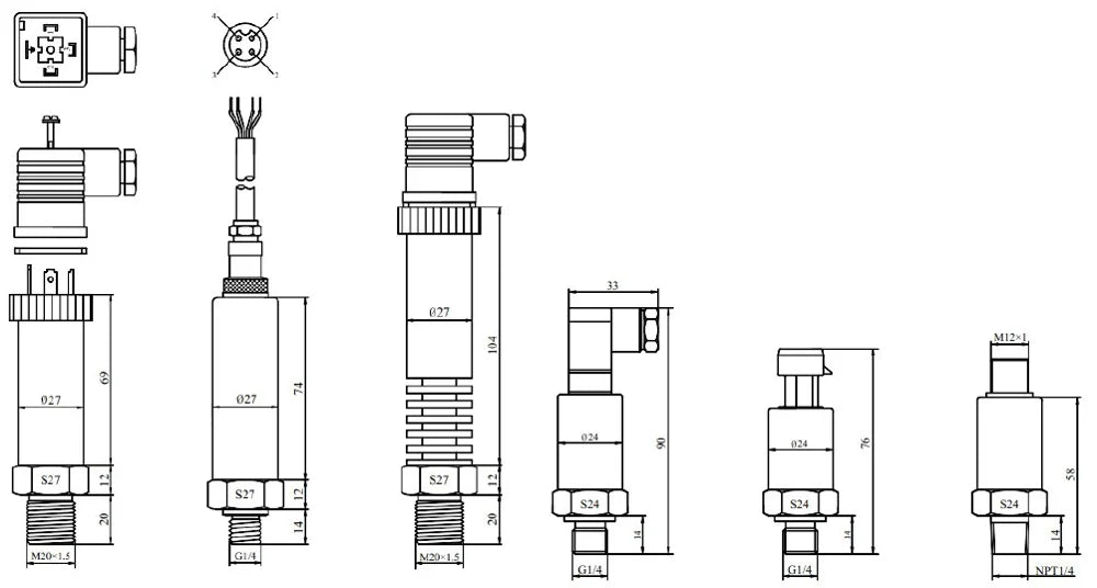 Low Cost Engine Generator Oil Pressure Sensor