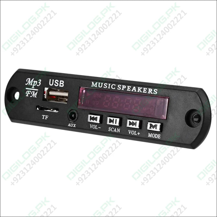 Mp3 Player Amplifier Panel Led 5v Audio Module Support Fm