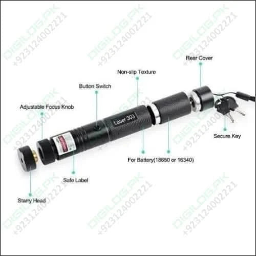 Handheld Focusable Green Laser Pen Zh 303 Rechargeable