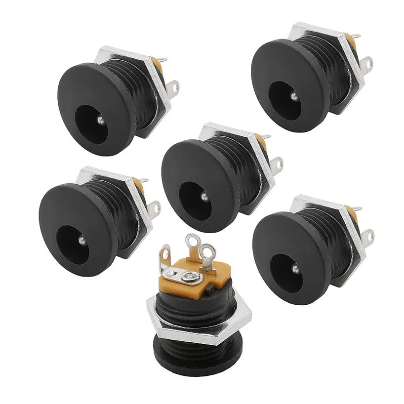 Dc-022 Dc Power Jack Pcb Mount Female Connector 3 Pin