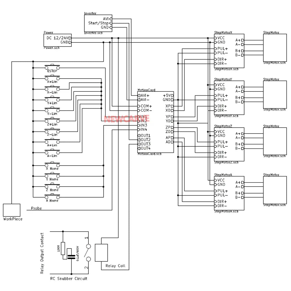 CNC USB MACH3 100Khz Breakout Board 4 Axis Interface Driver