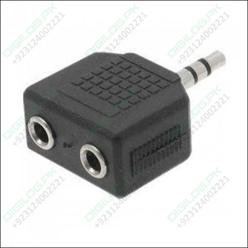 Headphone Jack Splitter 3.5mm Plug To 2x Sockets Stereo