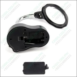 Helping Hand Clip Desktop Led Light Magnifier Glass