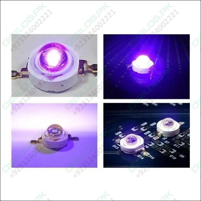 High Power Uv Led Chip 3w Purple Ultraviolet Bulb Lamp 1