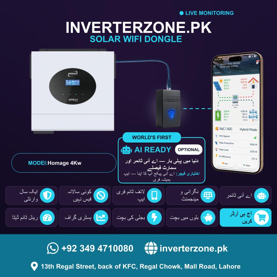 Inverterzone Homage 4 Kw Special Model Solar WiFi Dongle