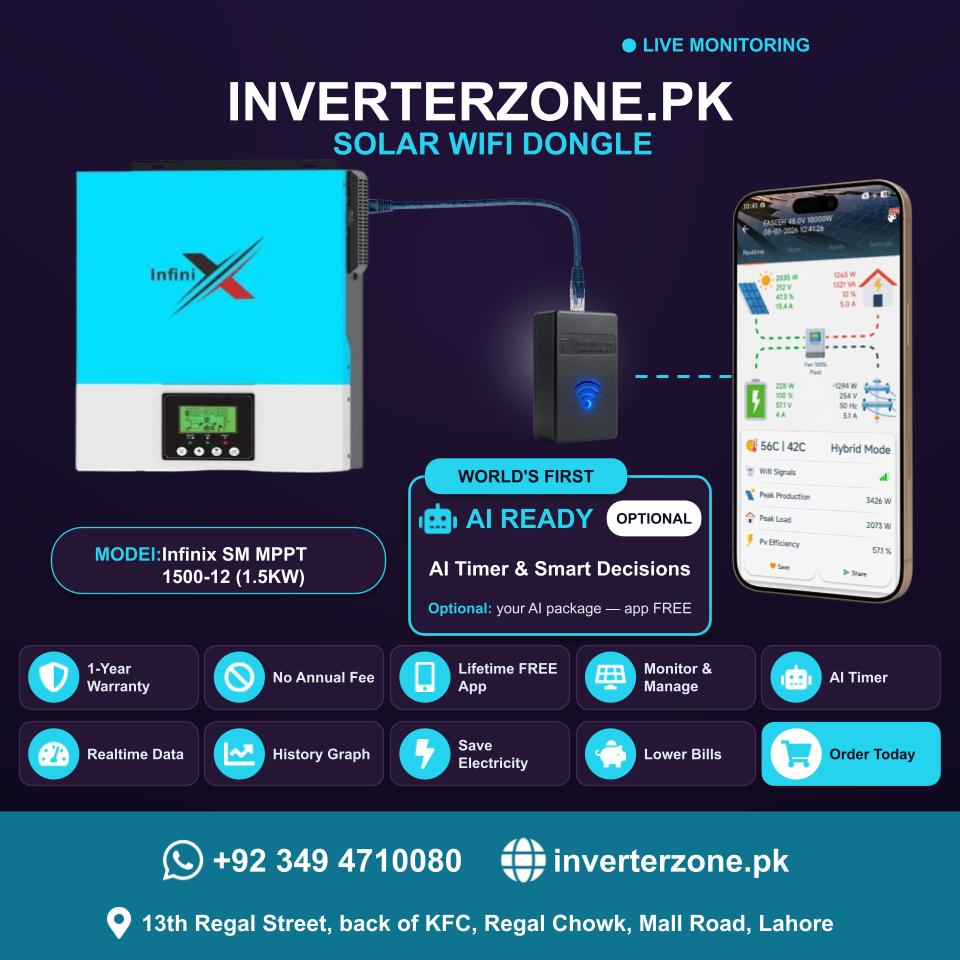 Infinix SM MPPT 1500-12 (1.5KW) Solar WiFi Dongle - Real-Time Solar Monitoring