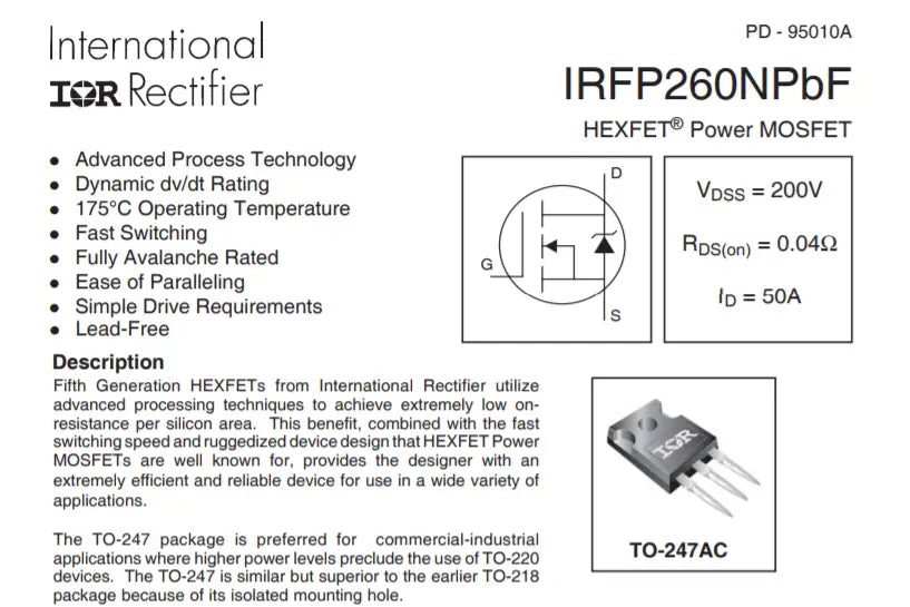 Irfp260n Power Mosfet