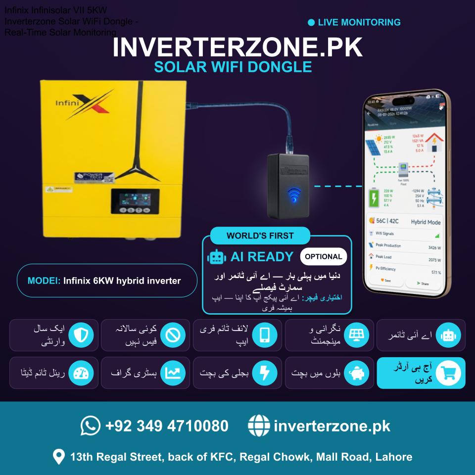 Infinix 6KW hybrid inverter Inverterzone Regular Solar WiFi Dongle - Real-Time Solar Monitoring