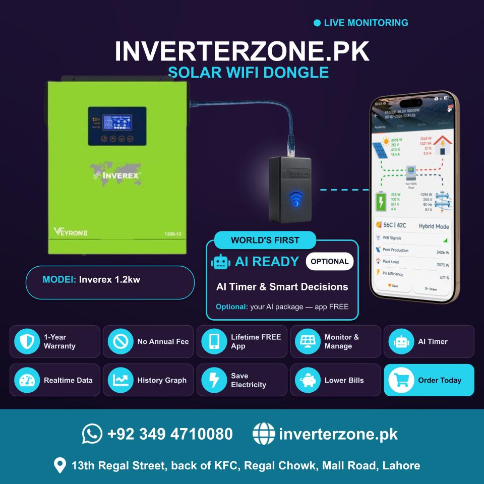 Inverex 1.2 KW Solar WiFi Dongle - Real-Time Solar Monitoring