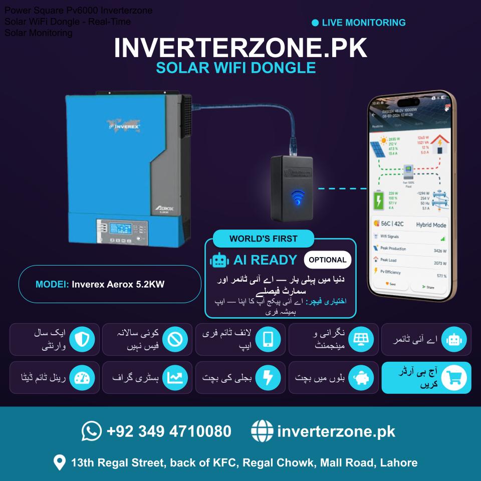 Inverex Aerox 5.2KW Solar WiFi Dongle - Real-Time Solar Monitoring