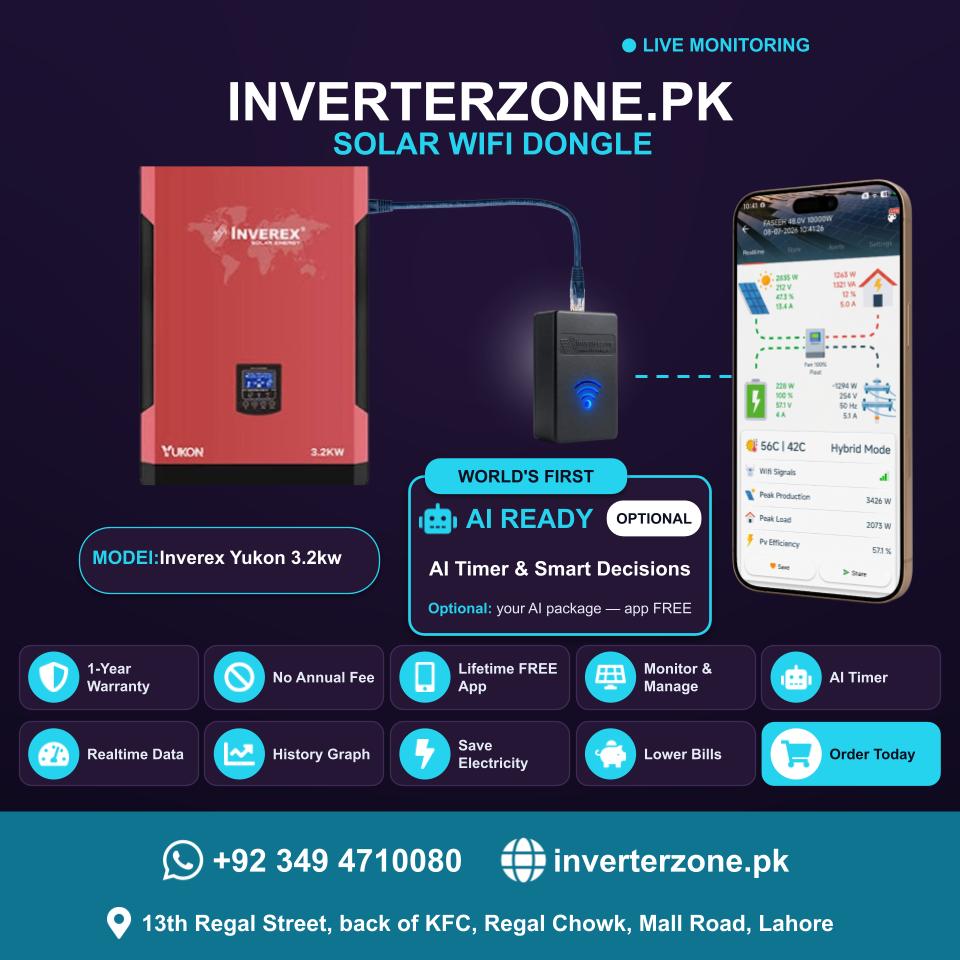 Inverex Yukon 3.2 KW Solar WiFi Dongle - Real-Time Solar Monitoring