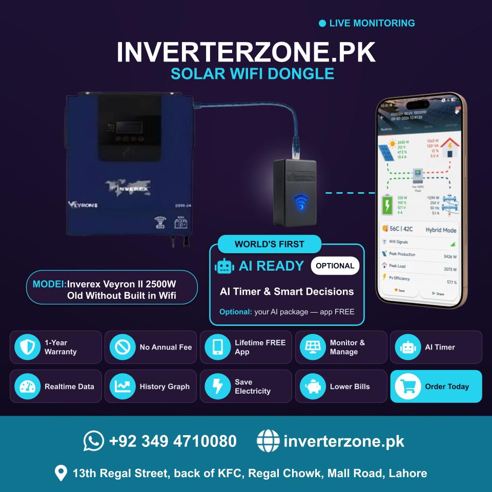Inverex Veyron II 2500W Old Without Built in Wifi Solar WiFi Dongle - Real-Time Solar Monitoring