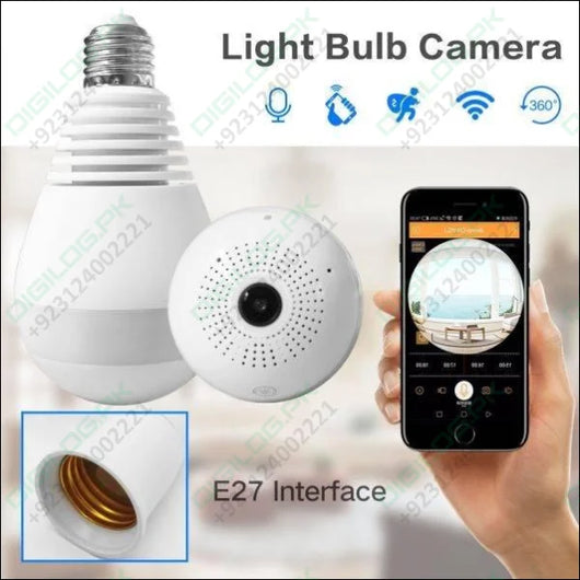 Ip Wireless Panoramic Bulb Camera 1080p Hd 2mp Price