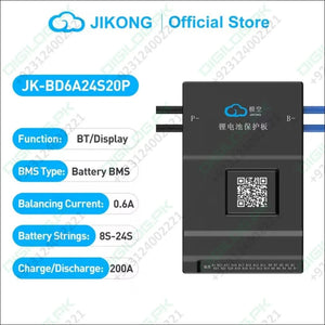 JIKONG BMS JK-BD6A20S20P JK-BD6A24S20P 8S24S 200A Continuous current 0.6A Li-Ion LiFePo4 LTO Batteries BMS Smart Active