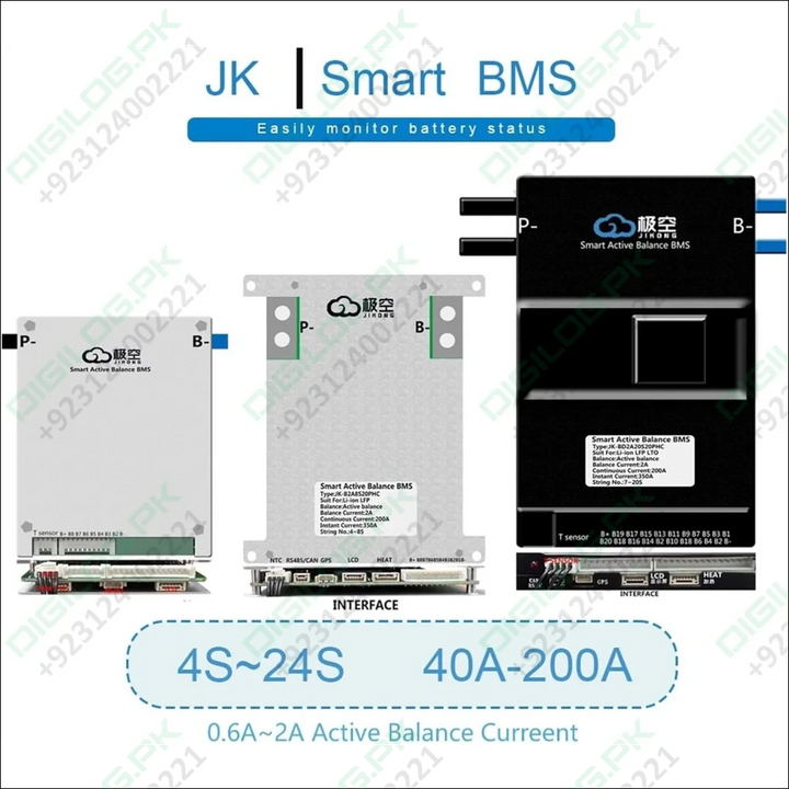 JK 24S 60A Smart BMS with 400mA