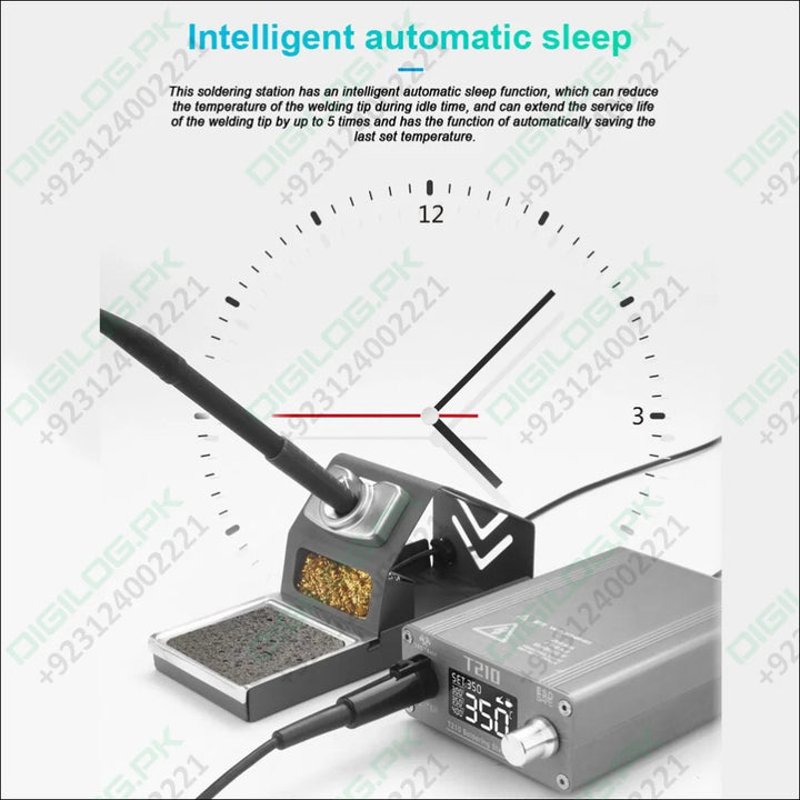 T210 Thermostatic Soldering Station – 75W Adjustable Temperature 120–450°C LED Display Auto Sleep PID Control