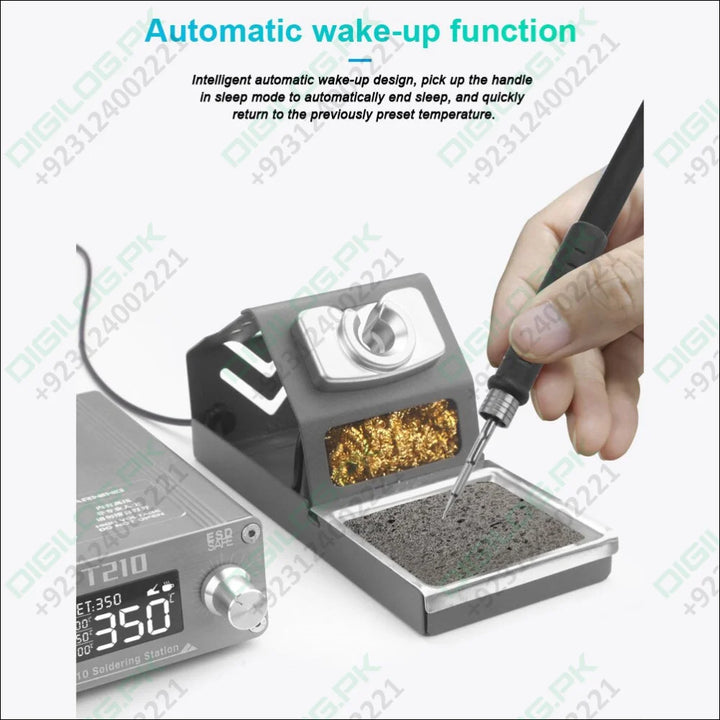 T210 Thermostatic Soldering Station – 75W Adjustable Temperature 120–450°C LED Display Auto Sleep PID Control