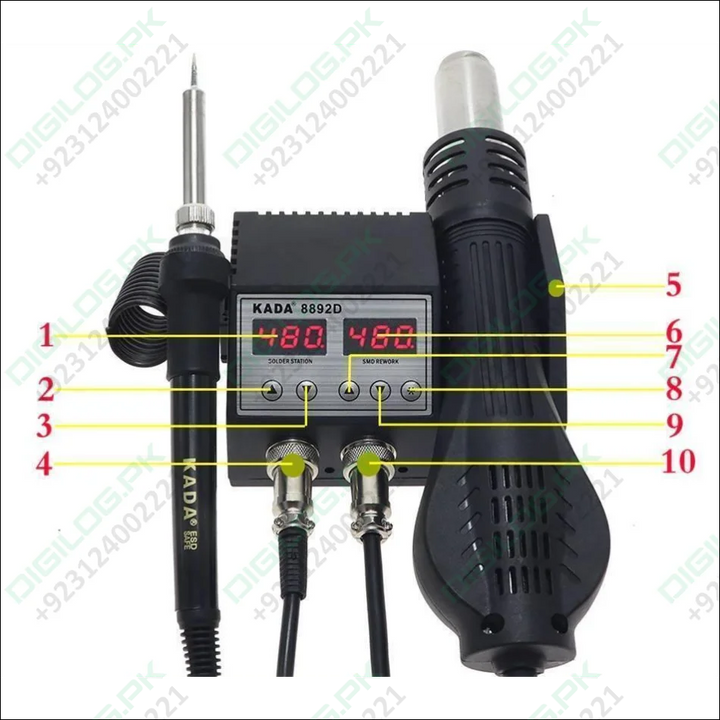 Kada Digital Smd Rework Station 8892d 2 In 1 Hot Air Gun