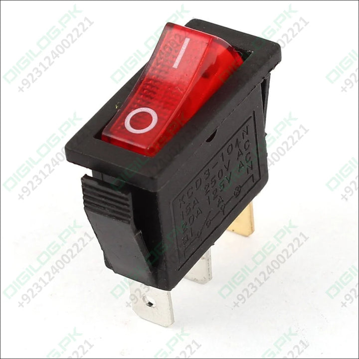 Kcd3-104n Red Light 3pin Spst On And Off Rocker Switch