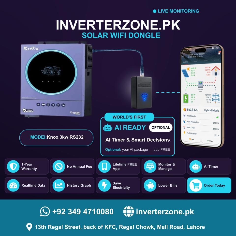 Knox 3 KW RS232 Solar WiFi Dongle - Real-Time Solar Monitoring
