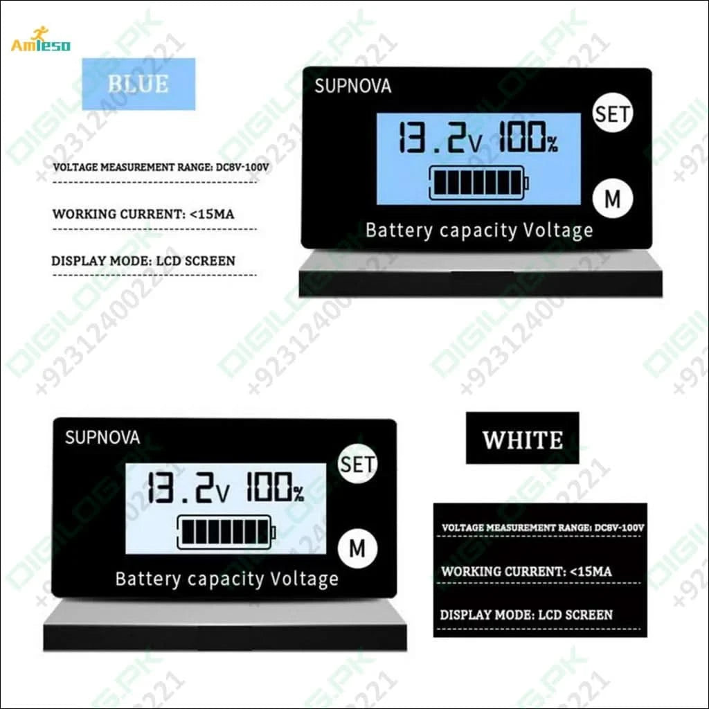 DC 8V - 100V Battery Capacity Indicator Lead Acid Lithium