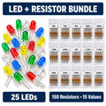 Resistors and led's set