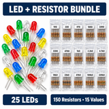 Resistors and led's set