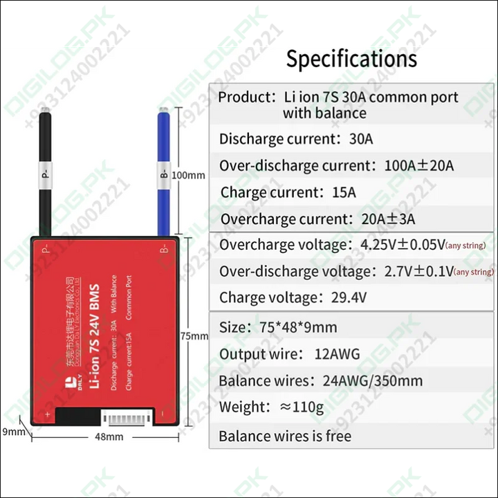 Li-ion 7s 24v Discharge 30a Charge 15a Lithium Battery