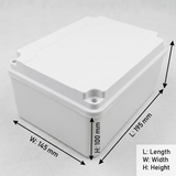 Local Made ABS Junction Box With Rubber Gland 145mm x 195mm x 100mm