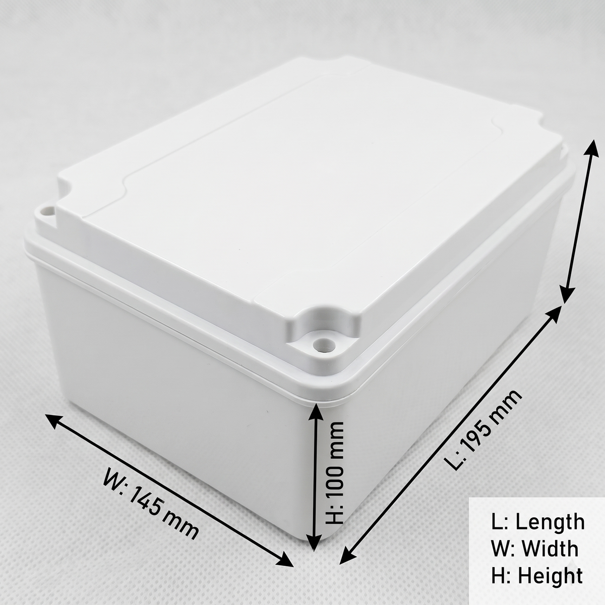 Local Made ABS Junction Box With Rubber Gland 145mm x 195mm x 100mm