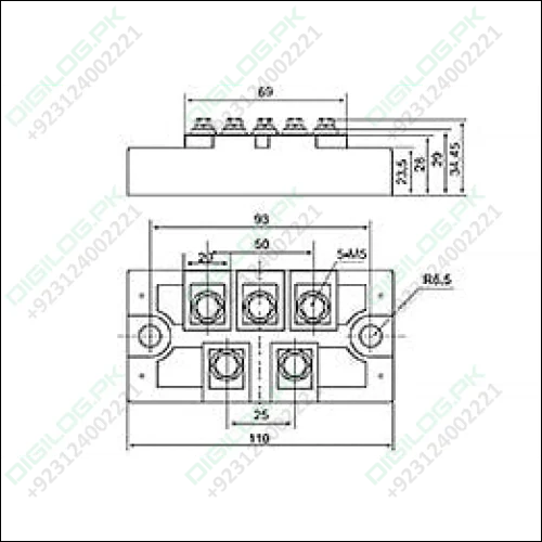 MDS150-16 Three Phase Diode Bridge Rectifier 150A 1600V