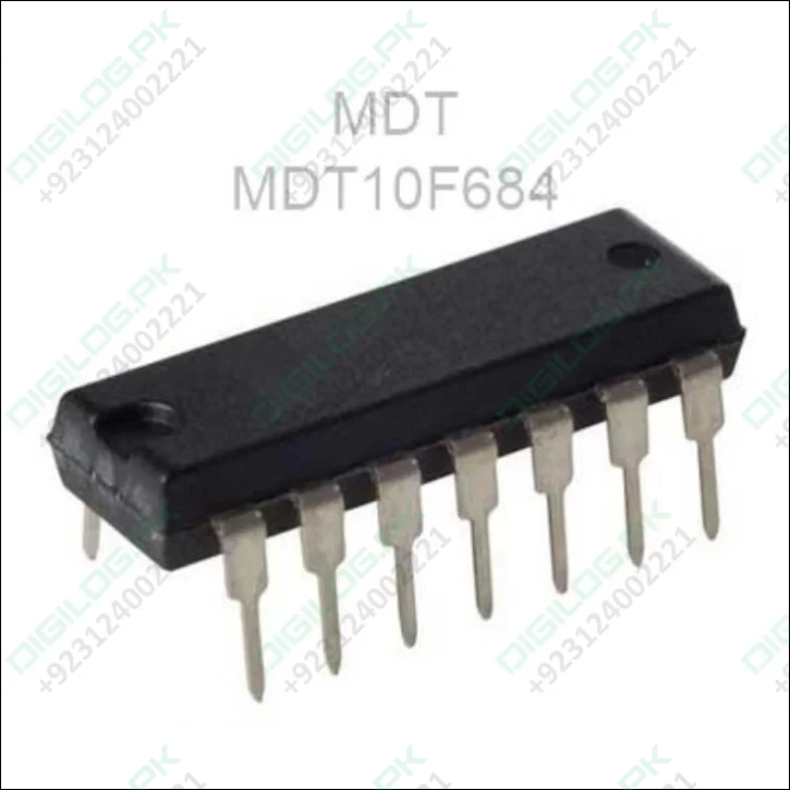 MDT10F684 8-bit Microcontroller – DIP-14, 2K Flash, 128B EEPROM, 64B RAM, 20MHz, ADC, PWM, Low-Power MCU