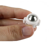 MINI 3PI Car N20 Caster Wheel MINI 3PI Car N20 Caster Robot Ball Wheel for smart car Robot Car Project Work - a close-up view of a small white plastic housing with a silver metal ball caster held between fingers.