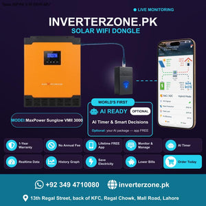 MaxPower Sunglow VMII 3000 Solar WiFi Dongle - Real-Time Solar Monitoring