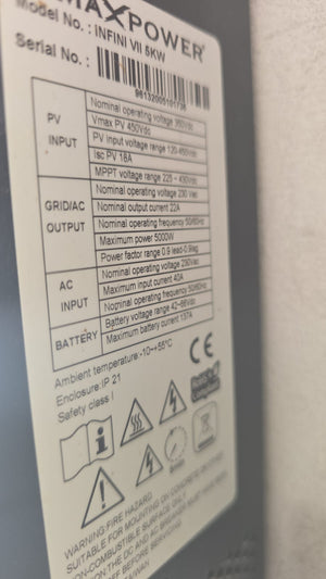 Maxpower Infini VII 5KW Solar WiFi Dongle - Real-Time Solar Monitoring