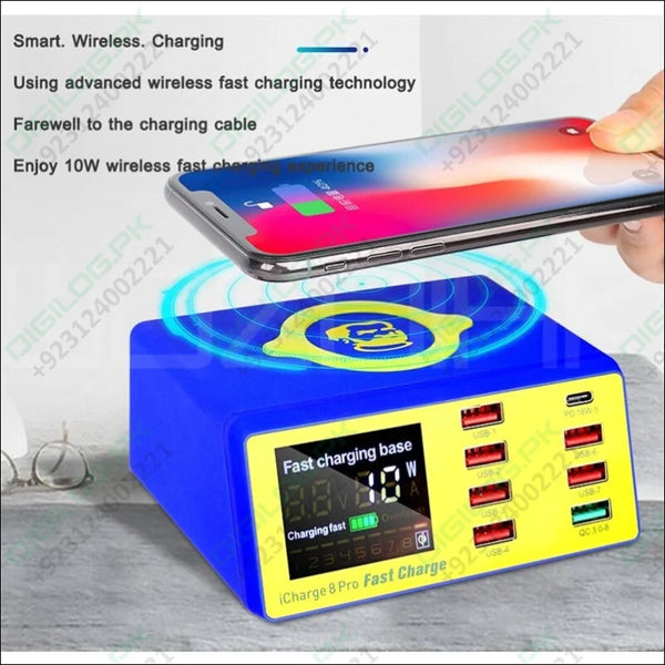 Mechanic Icharge 8 pro USB Fast Charger With LCD Display