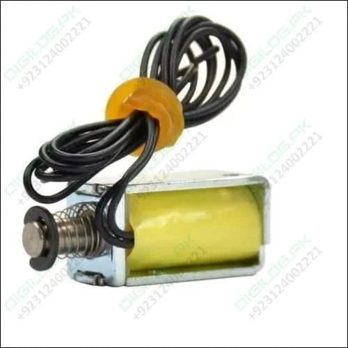 Micro Electromagnet DC12V 1.5W 4MM Stroke Through Push Pull Type Solenoid Electromagnet In Pakistan - Digilog.pk