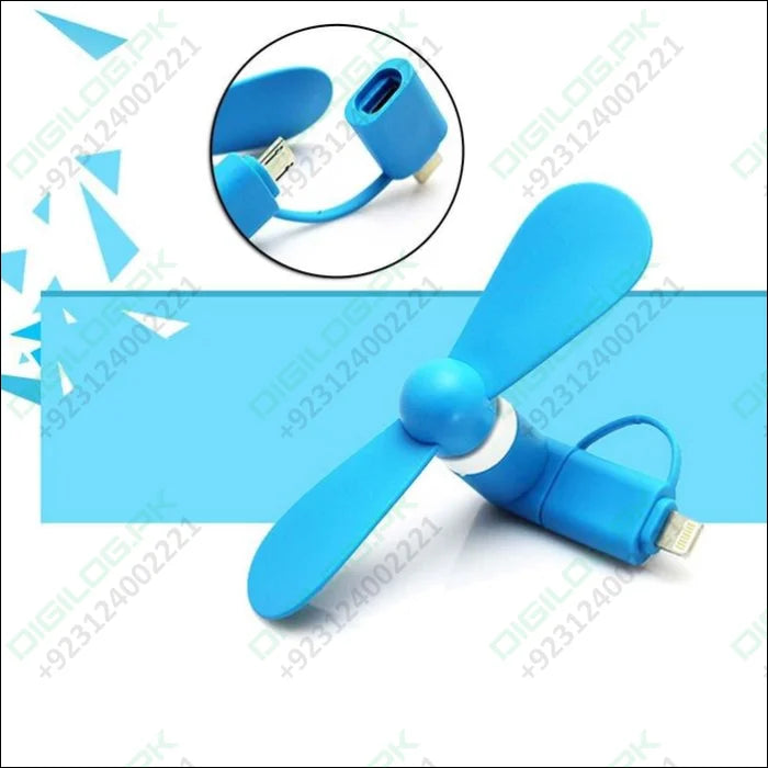 Portable 2 In 1 Mini Usb Fan For Phone Mix Color