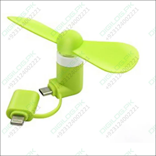 Portable 2 In 1 Mini Usb Fan For Phone Mix Color