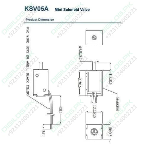 Mini 3v Dc Solenoid Valve Ksv05a Normally Open For Gas Air