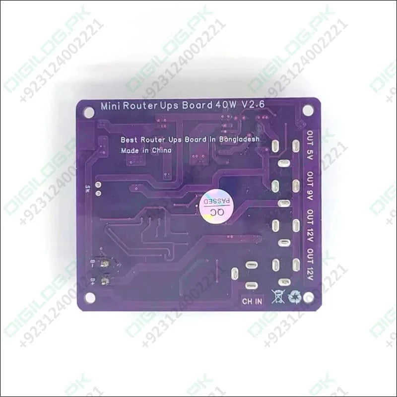 Mini Router UPS Board 40W V2.6 - Reliable Backup Power | Digilog.pk