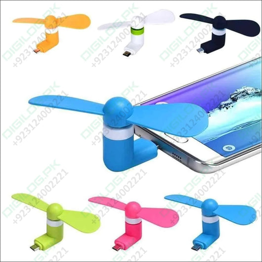 Mini USB Fan For Mobile Phone Micro Port Mix Color