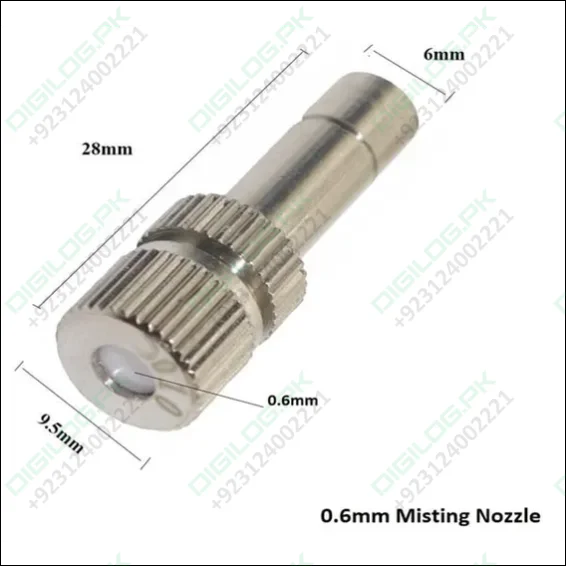 Mist Nozzle 0.6mm Sprayer Fogging Nozzle Disinfect Sprinkler 6010