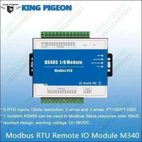 Modbus Slave Rtd Remote I/o Module Data Acquisition 8